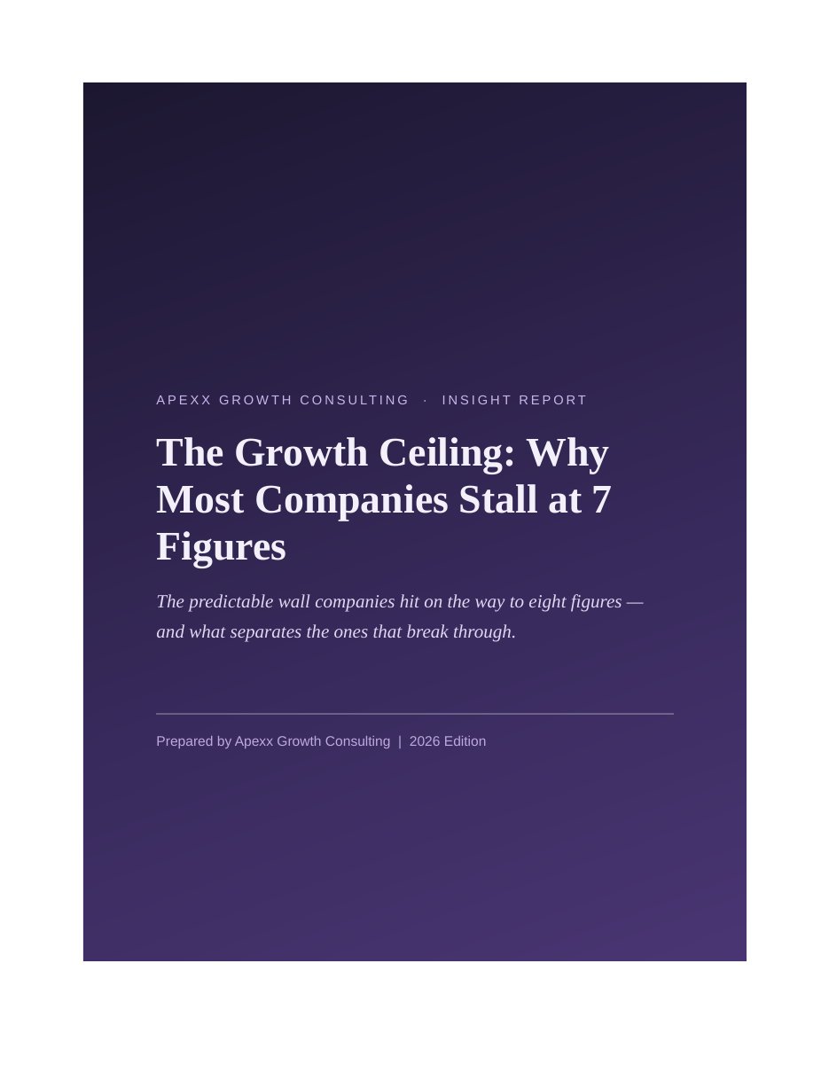 Cover of The Growth Ceiling: Why Most Companies Stall at 7 Figures